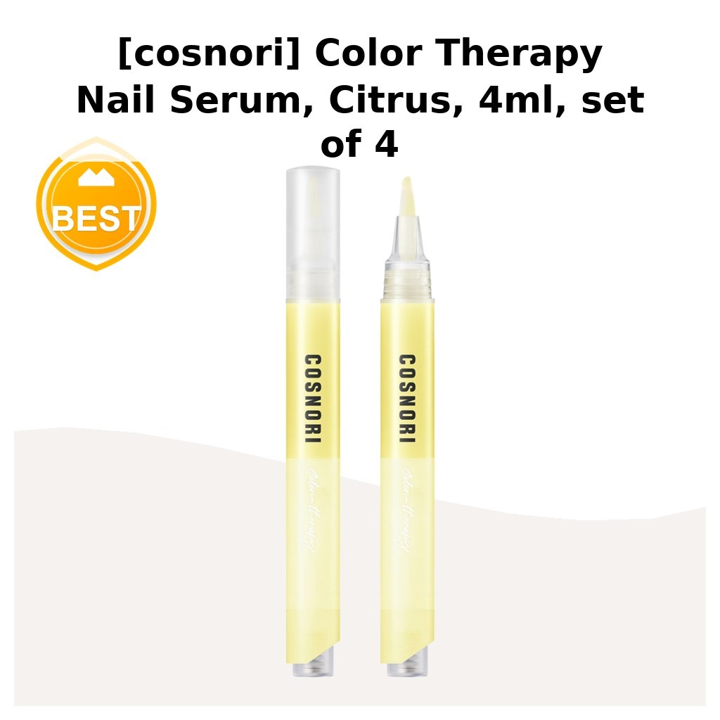 [COSNORI] Color Therapy Nail Serum, Citrus, 4ml, ชุด 4 / Korean Nail Serum / Nail Nutrition & Moistu