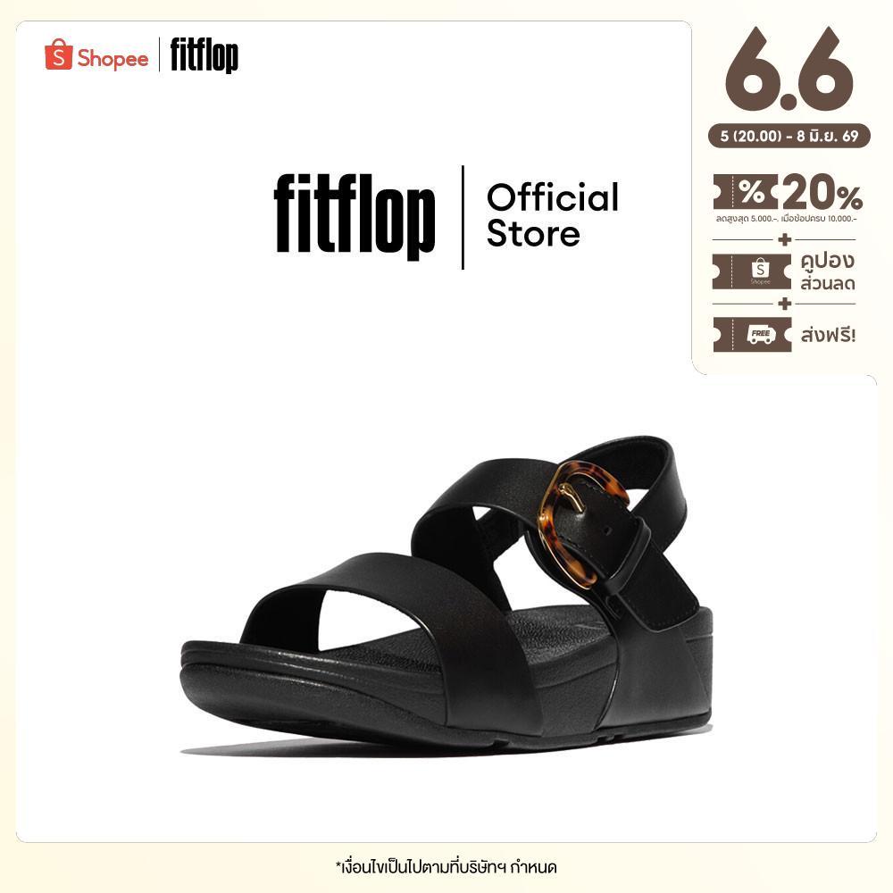 FITFLOP LULU RESIN-BUCKLE BACK-STRAP รองเท้าแตะแบบรัดส้นผู้หญิง รุ่น JE7-090 สี BLACK