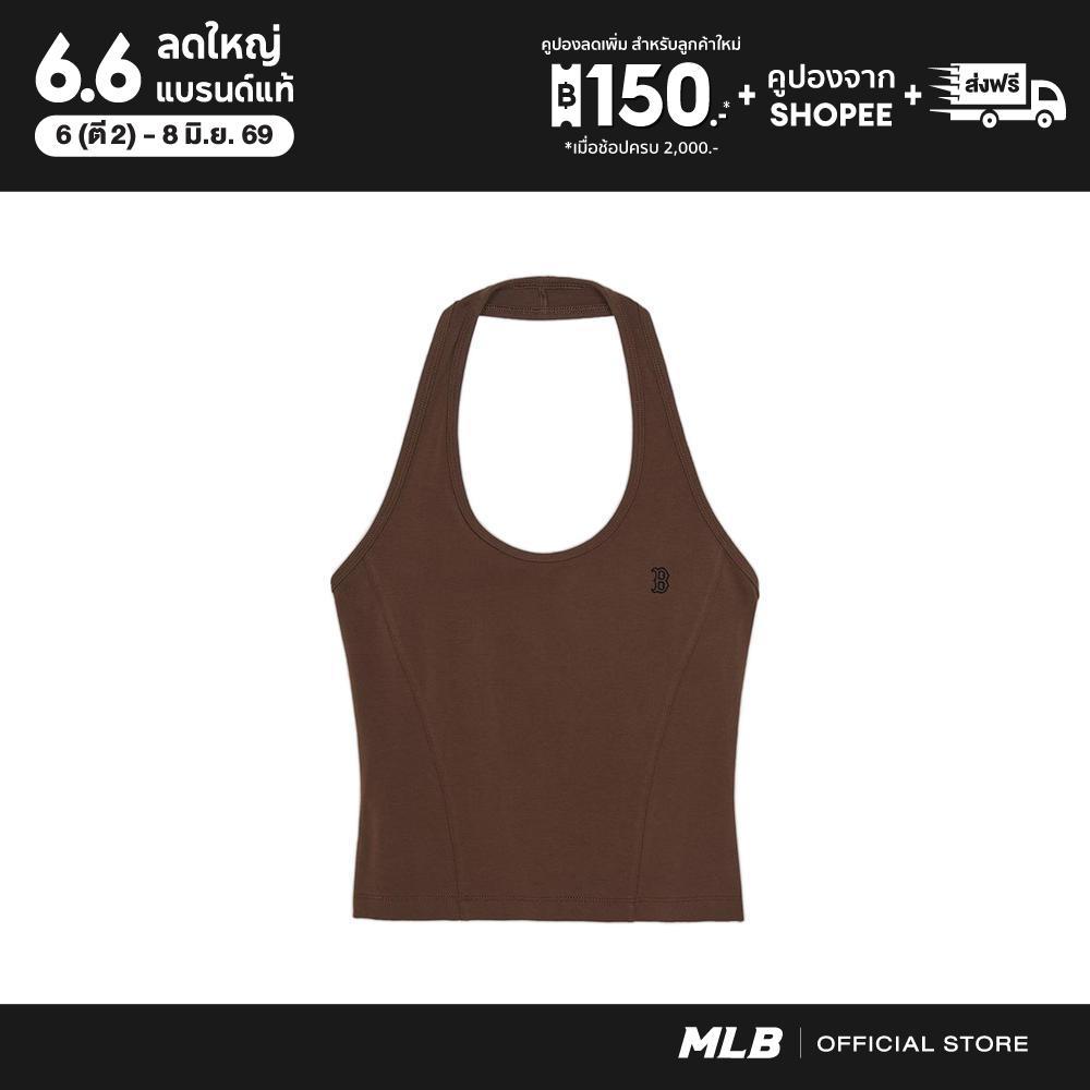 MLB เสื้อคล้องคอ ผู้หญิง Halterneck Sleeveless T-Shirt รุ่น 3FTOB6063 43BRN สีน้ำตาล