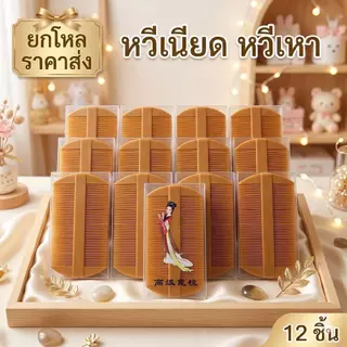 🌷ยกโหล 12ชิ้น🌷 หวีเสนียด หวีกำจัดเห่า พร้อมกล่อง