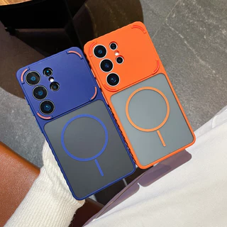 SAMSUNG Skin Friendly Matte Magnetic Sideเคสกระจายความร้อนสําหรับSamsung Galaxy S26 Ultra S25 Ultra S24 S23 Ultra Wireless Charge Hard PC + Soft TPU Anti-Dropฝาครอบโทรศัพท์