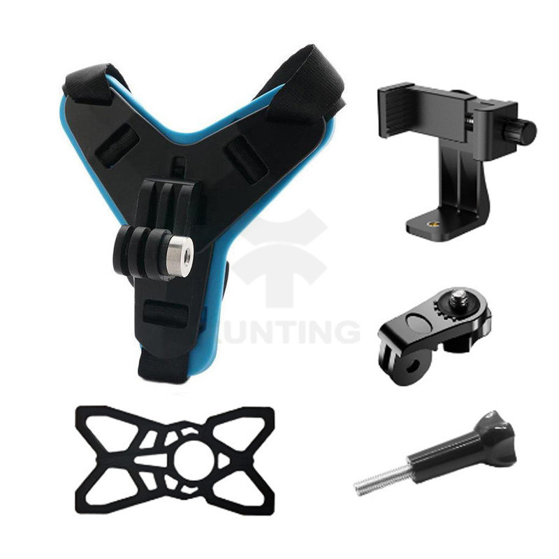 Shopex ที่ยึดกล้อง GoPro/DJI สำหรับติดหมวกกันน็อค/ที่กันสั่นใต้คางสำหรับมอเตอร์ไซค์