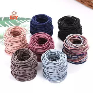 EZY 100 ชิ้นหญิงสาวยางรัดผมผูกเชือกยืดหยุ่น Hairband ผู้ถือผมหางม้า s Scrunchies ใหม่