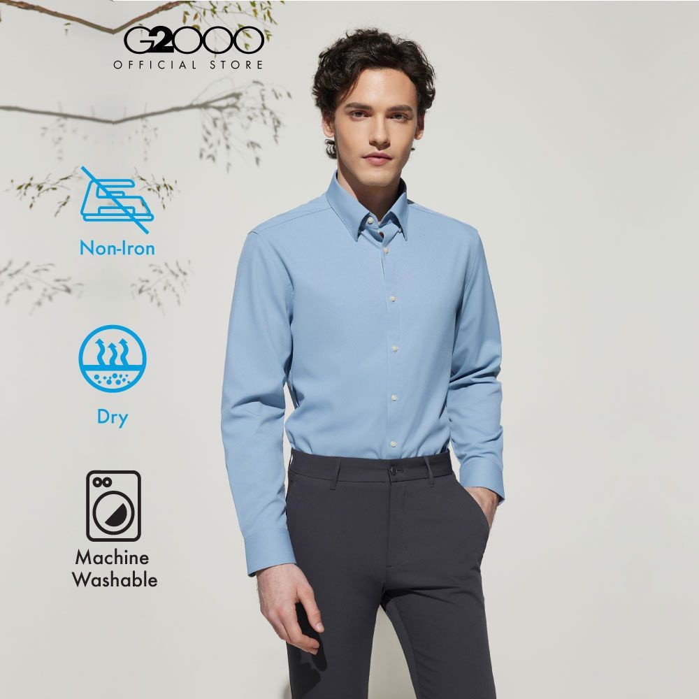 G2000 เสื้อเชิ้ตแขนยาวแบบทางการสำหรับผู้ชาย Smart Fit รุ่น 3612263270 BLUE