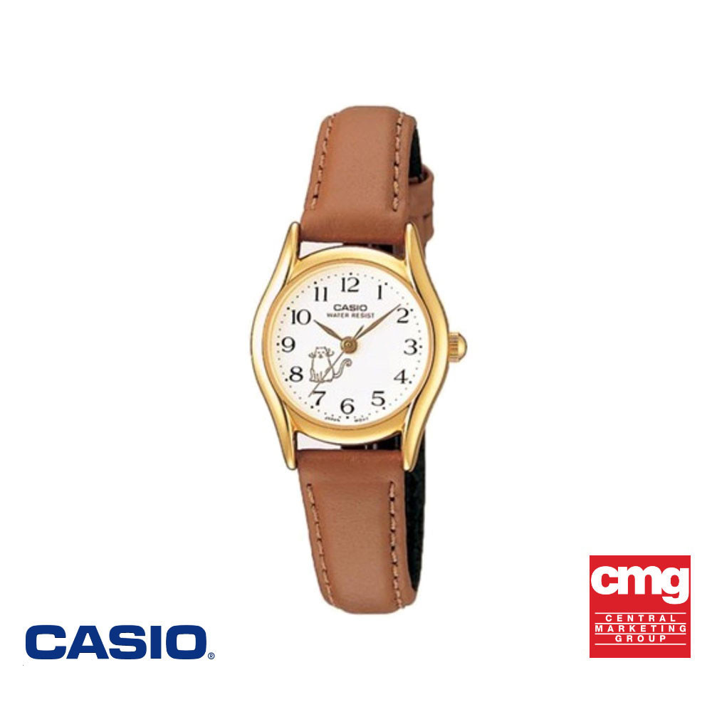 CASIO นาฬิกาข้อมือ CASIO รุ่น LTP-1094Q-1ARDF สายหนัง สีดำ