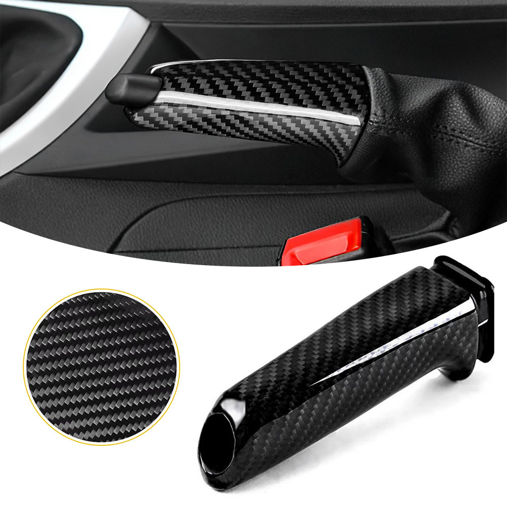 คาร์บอนไฟเบอร์รถ Handbrake เบรคสําหรับ BMW F20 F23 E81 E87 F30 F32 F36 M3 M4 F80 F82 E63 E64 E83 E90
