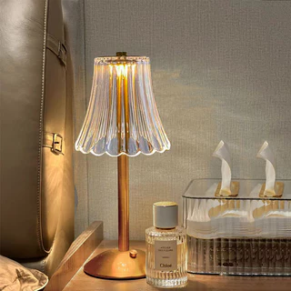 COD โคมไฟตั้งโต๊ะ ไฟกลางคืน คริสตัล LED ปรับแสง 3 สี ชาร์จ Type-C สไตล์ญี่ปุ่น สำหรับตกแต่งห้องนอน