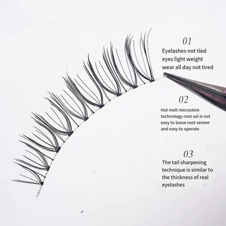 5 คู่ UV Shape ขนตาปลอมธรรมชาติ Wispy มังงะการ์ตูน Eye Reusable เกาหลีแต่งหน้า Lashes