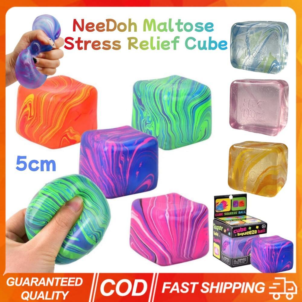 NeeDoh Maltose ของเล่นบรรเทาความเครียด Cube Sensory Fidget ของเล่นช้า Rebound นุ่มและข้าวเหนียวที่เต็มไปด้วยเจลยืดหยุ่น Ice Cube บรรเทาความวิตกกังวล