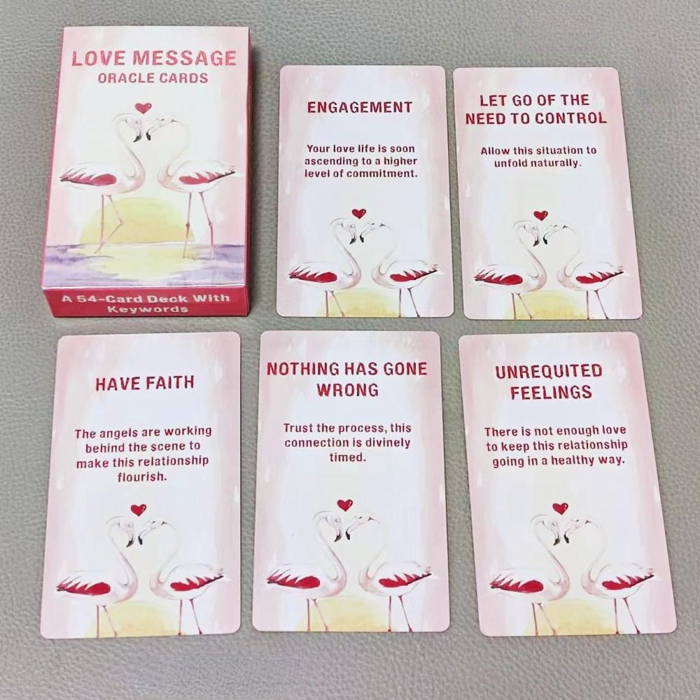 10.3*6 ซม. Love Message การ์ด Oracle: เด็คการ์ด 54 ใบพร้อมคําสําคัญ