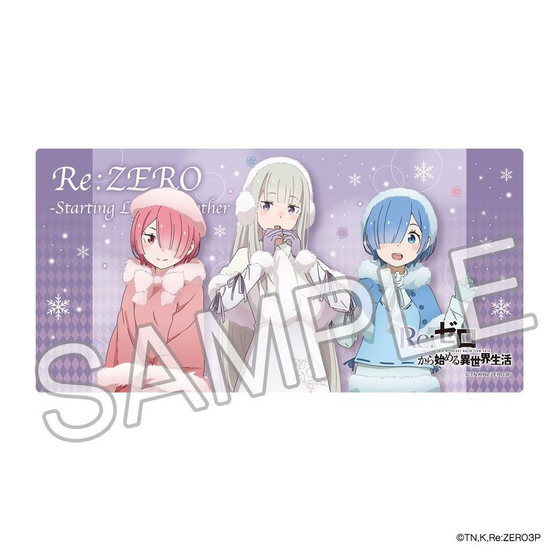 【พร้อมส่ง】re zero emilia rem figure Kadokawa Re Zero-Starting Life in Another World Table Mat Winter
