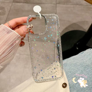 เคสโทรศัพท์แบบใหม่ใสที่มีเพชรจำนวนมาก เหมาะสำหรับ IPhone 17 16 13 16 14 ProMax 15 16 11 15 Plus 17 12 15 12PRO
