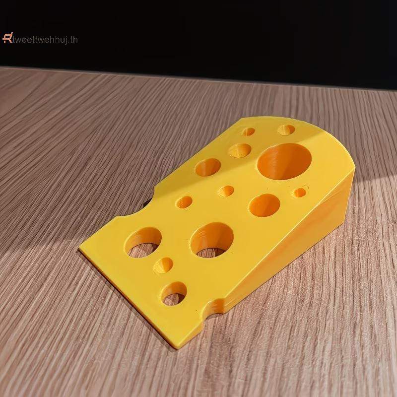Tw รูปชีสตกแต่งประตูหยุดลื่นไม่มีการเจาะประตู Stopper Anti Collision กันชนประตูสําหรับ Home & ห้องนอน huj