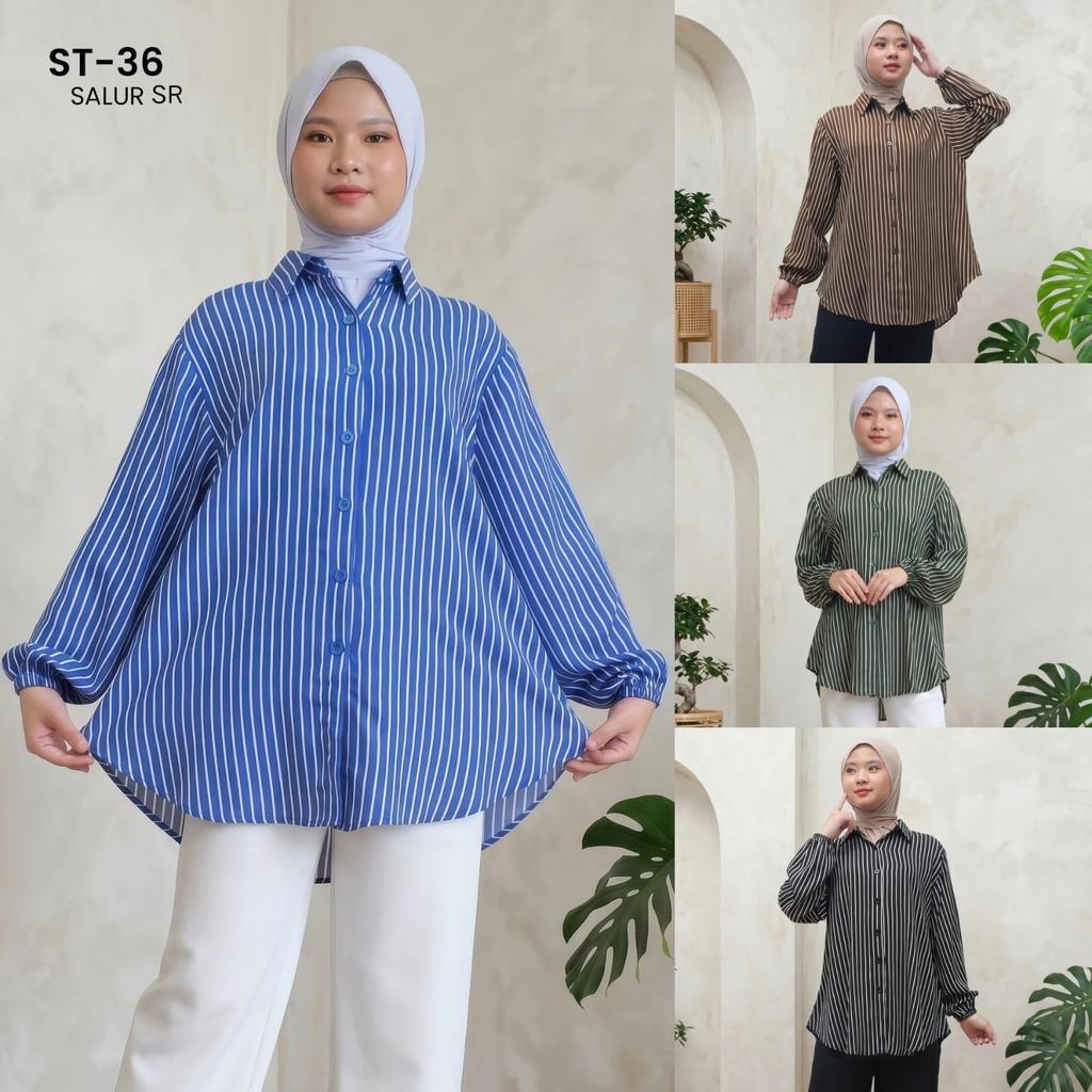 PMD Semitunic Rayon Premium Womens Top ST36F LD110 LD120 แขนยาวยืดหยุ่น
