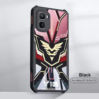 อะคริลิคเคสโทรศัพท์สําหรับ infinix GT 50 Pro กรณี infinix GT 30 20 10 Pro Plus 5G 5G + รูปแบบหรูหรา Ultrathin กรอบสีดํา Tough ScratchProof ฝาครอบป้องกัน D01-03