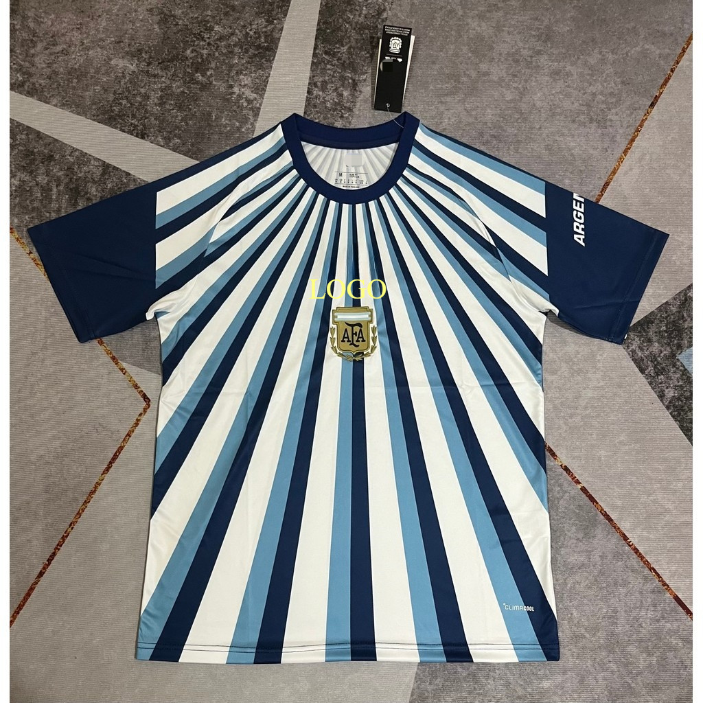 NEW2026-27 Argentina pre-match ชุดเครื่องแบบ Jersey แฟนรุ่นที่กําหนดเองชื่อหมายเลข AAA + ขนาด S-4XL คุณภาพระดับพรีเมียม Brea ฟุตบอล Jerseythable แห้งเร็วเสื้อฟุตบอลผู้ใหญ่หลาย
