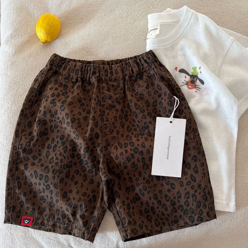 「สินค้าลิขสิทธิ์แท้」IRIS KIDSx Funfun26 IKP260436 Safari Mood Shorts เสื้อผ้าเด็ก กางเกงเด็กลายเสือ สไตล์เกาหลีสุดน่ารัก