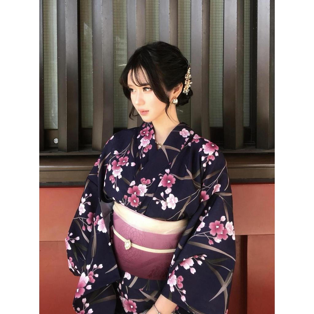 ชุดเดรส Girly Kimono God Photography ปรับปรุงการถ่ายภาพชุดกิโมโนแบบดั้งเดิม Yukata หญิงสไตล์ญี่ปุ่นญ