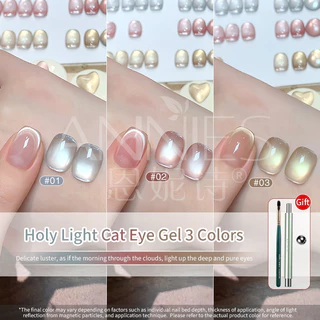 [ANNIES] Holy Light Cats Eye Nail Polish กาวซาตินสีขาวลูกปัดแก้วน้ําเดือดพิเศษสําหรับเล็บตาแมว