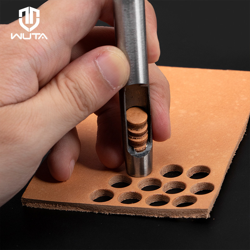 WUTA Basic Leather Hole Punch Tools Round Hollow Punches 0.5-15mm DIY Craft Working for Watch Band Fabric Plastic Gasket Belt — صورة 5