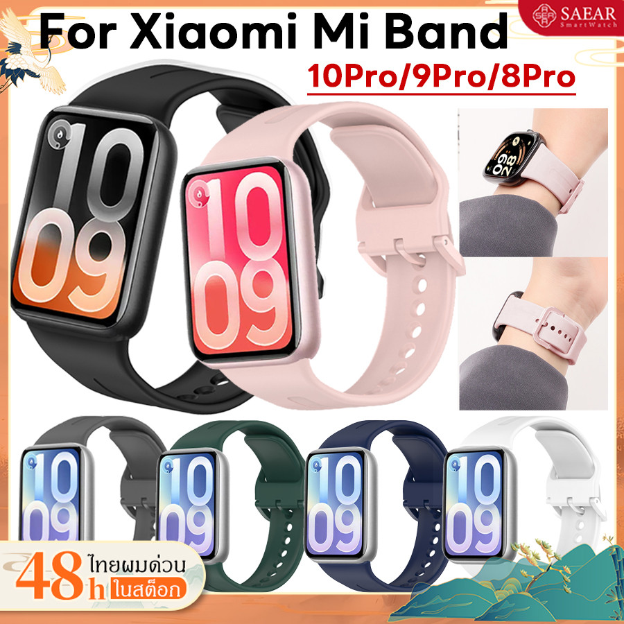 ใหม่เข้ากันได้กับ Xiaomi Mi Band 10/9/8 Pro สายนาฬิกาซิลิโคน Universal Redmi Watch 6/5/4กันน้ำและกันหงื่อ สายรัดข้อมือ