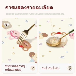 COD ผ้าปูโต๊ะ PVC 60x120/90x140CM สไตล์การ์ตูน ป้องกันรอยขีดข่วน ทำความสะอาดง่าย ผ้าปูโต๊ะพรีเมี่ยม