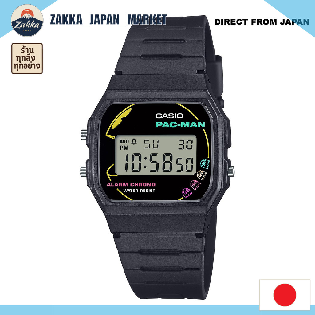 CASIO CLASSIC F-91WPC-1AJR นาฬิกาข้อมือชาย  รุ่นพิเศษร่วมออกแบบกับ PAC-MAN ดีไซน์แนวเรโทรสุดสนุก ใช้