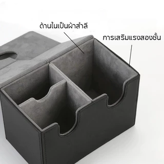 กล่องใส่การ์ดแม่เหล็กหนัง PU พรีเมียม จุการ์ดได้ 100+ ใบ มี2ช่อง ใส่การ์ดและลูกเต๋า เหมาะสะสมการ์ด TCG MTG Pokemon