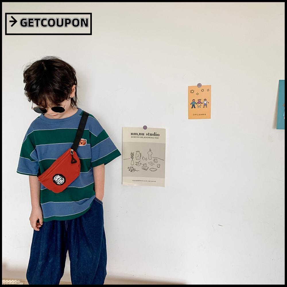 GETCOUPON กระเป๋าเด็ก, ซิปผ้าใบเด็กวัยหัดเดินกระเป๋าคาดเอว, กระเป๋าคาดเอวที่ทนต่อการสึกหรอแบบลําลองสําหรับเด็ก