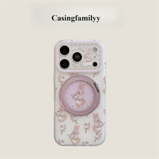 360 degree rotating integrated bracket suitable for Apple 17promax phone case, iPhone 16pro, small fresh floral bunny 13 14 15 16 17 anti fall cover