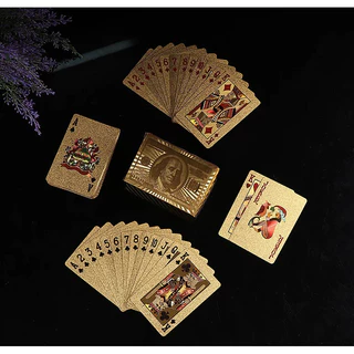 24K Gold Waterproof Playing Cards Plastic Poker Game PET Table Games Halloween Christmas Family Game Nights Board Game