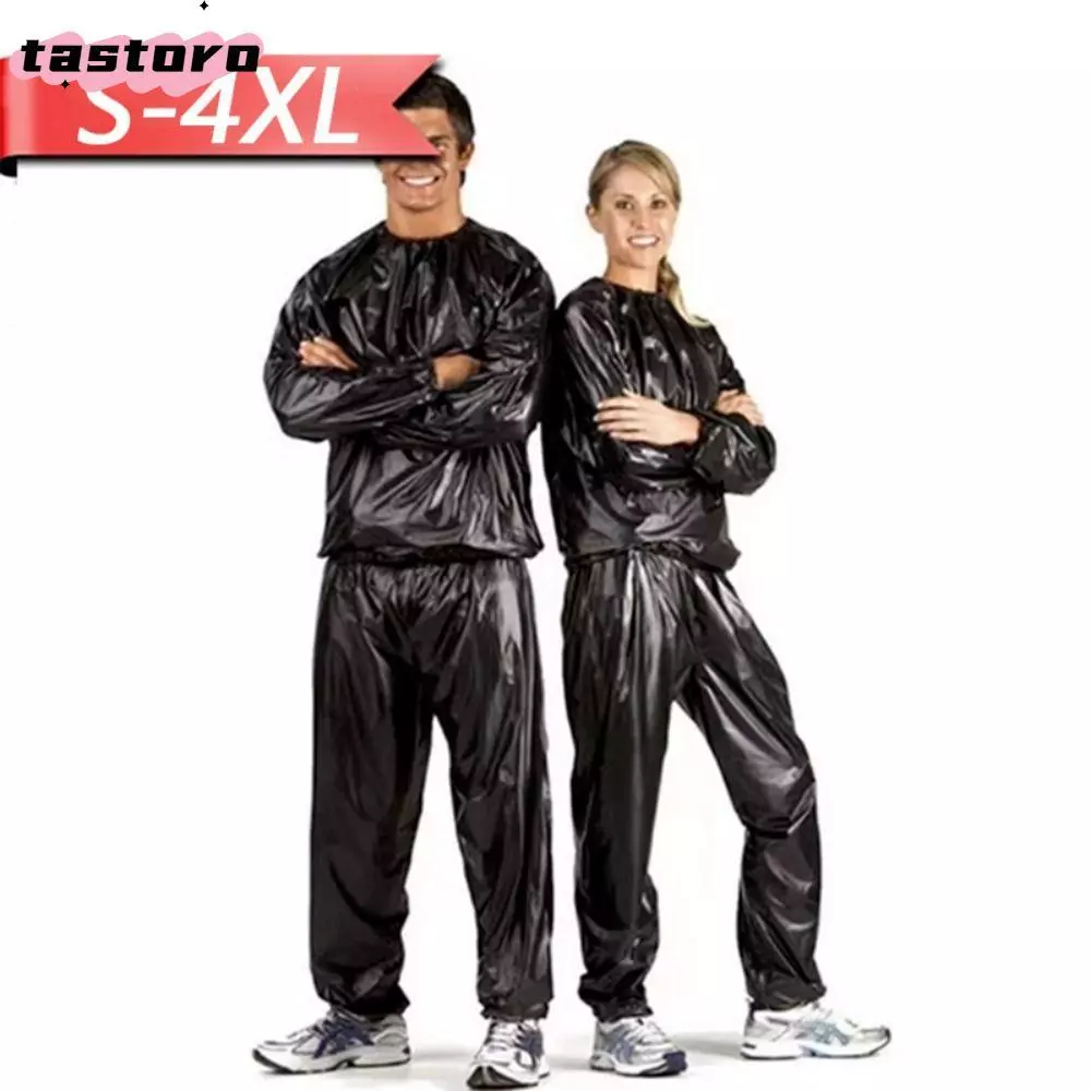 TASTORO ชุดเหงื่อซาวน่า, ฟิตเนส S-4XL ชุดออกกําลังกาย, Hoodies ลดน้ําหนัก Anti-Rip Heavy Duty Calorie Burner ชุดเหงื่อซาวน่าฟิตเนสยิม