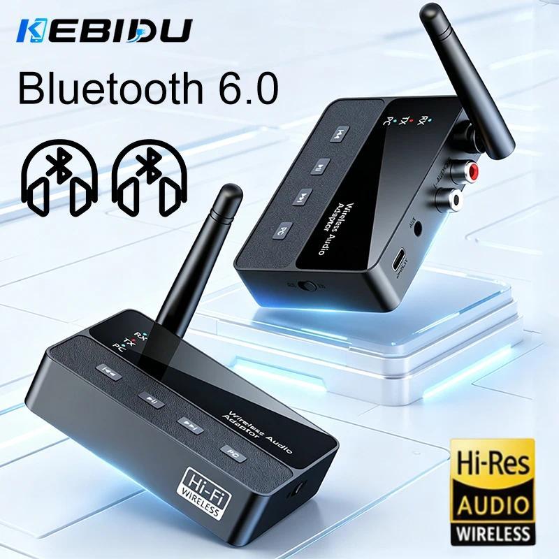 2 IN 1 ไร้สาย APTX/HD/LL อะแดปเตอร์เสียงบลูทูธ 6.0 เครื่องส่งสัญญาณสเตอริโอไฮไฟอะแดปเตอร์เพลง AUX RCA USB-C สําหรับลําโพงทีวีคอมพิวเตอร์