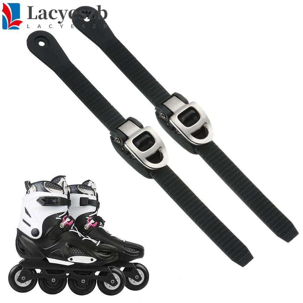 LACYESZB Roller Skate Buckle, Replacement Part Adjustable Skate Shoes Straps, Universal Black Profes