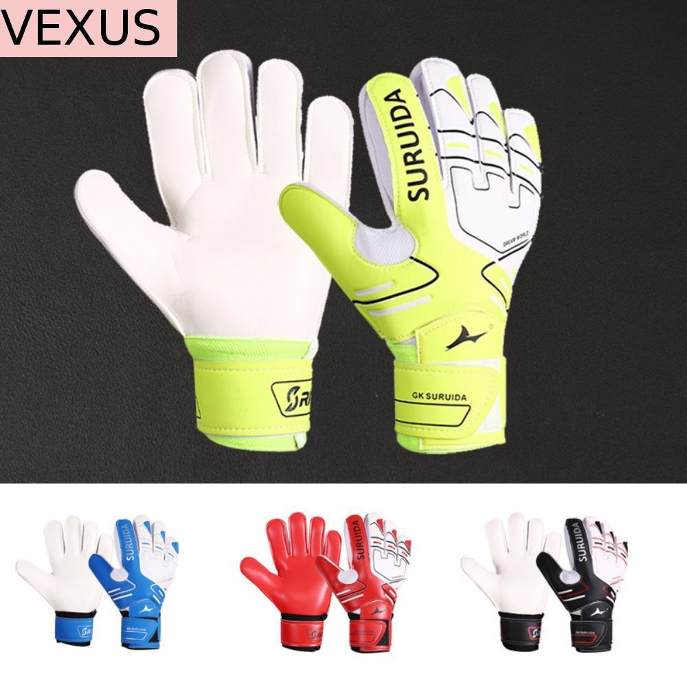 ถุงมือผู้รักษาประตู VEXUS ขนาด 5-10 สำหรับเด็กและผู้ใหญ่ ยางหนา กันกระแทก และกันลื่น เหมาะสำหรับการเล่นฟุตบอล