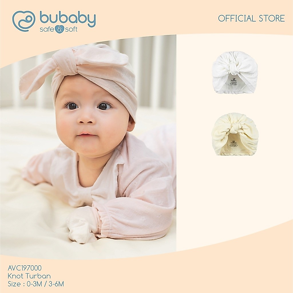 BU Baby หมวกเด็กใยไผ่ Knot Turban ผ้านุ่ม Ultra Soft ไม่อับชื้น ใส่นอน/ใส่เที่ยวได้ AVC197000