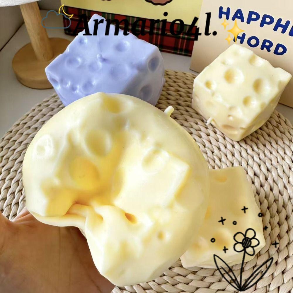 ARMARIO Jumbo Cheese Cube Stress Ball, Anti-Stress Shapeable Cheese Pinch Toy, นวดเนื้อ Squishy Non-Bounce Cheese Squeeze Fidget ของเล่นของขวัญวันเกิด
