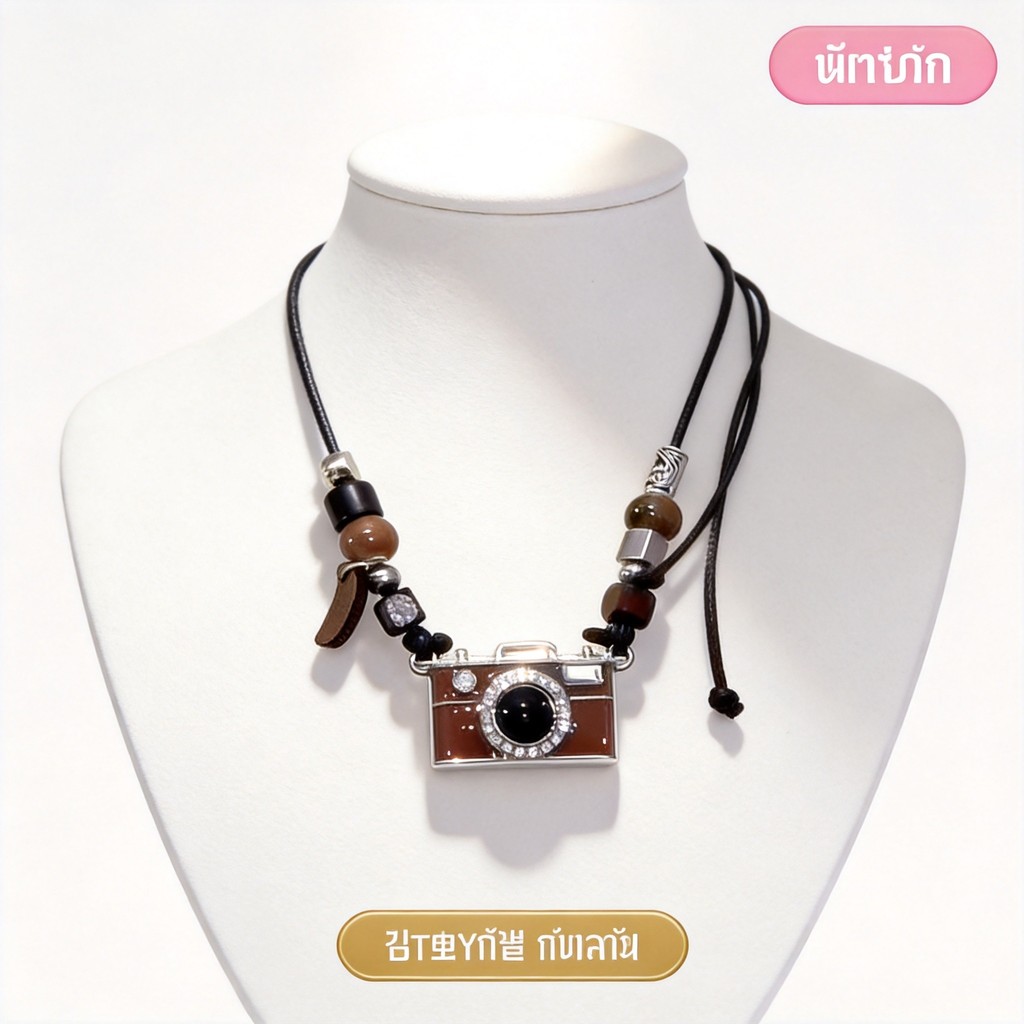 สร้อยคอ ใบไม้ ย้อนยุค ปรับ necklace choker clavicle chain pendant