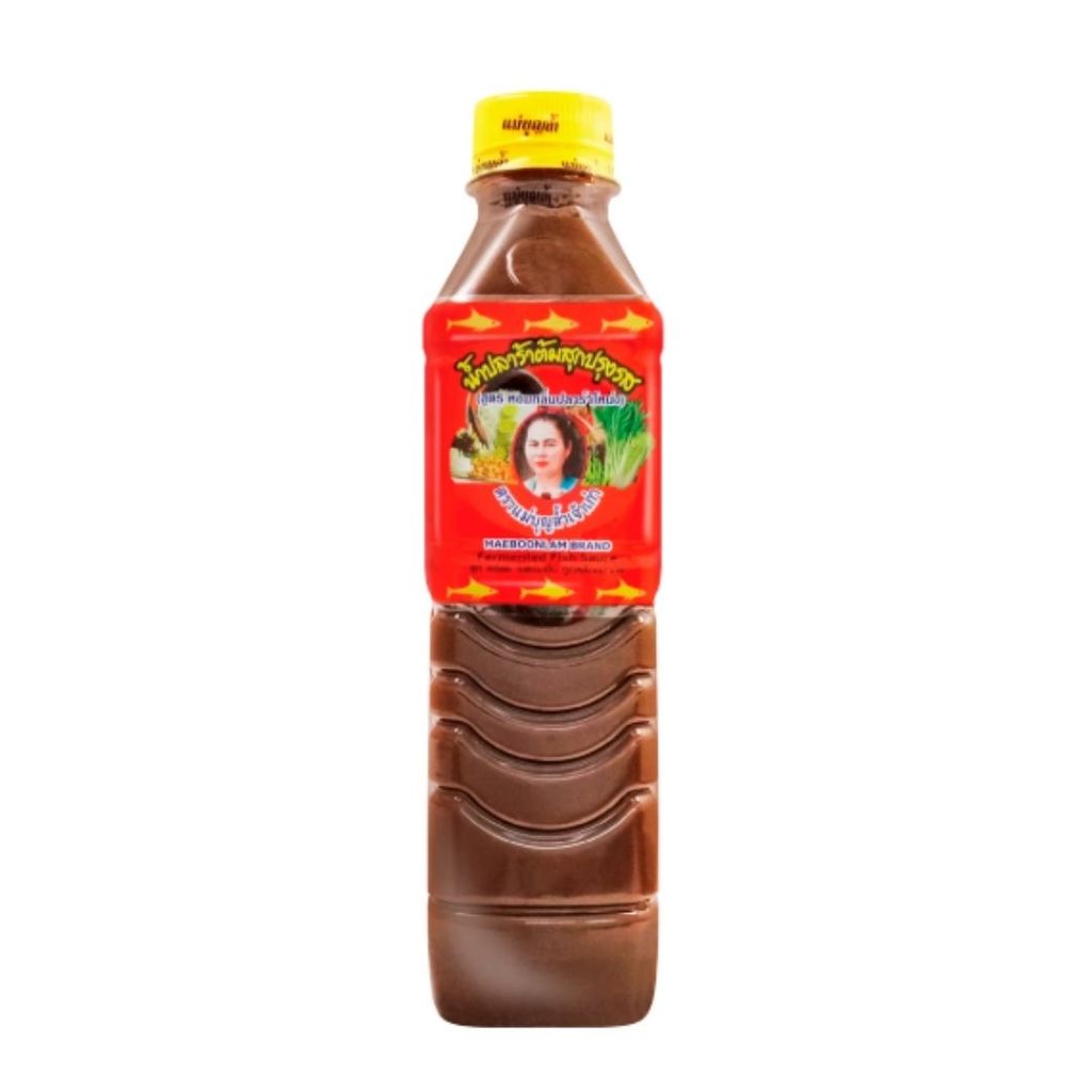 แม่บุญล้ำ น้ำปลาร้าสูตรหอมกลิ่นปลาร้าโหน่งฝาเหลือง Maeboonlum Fermented Fish Yellow 400ml.