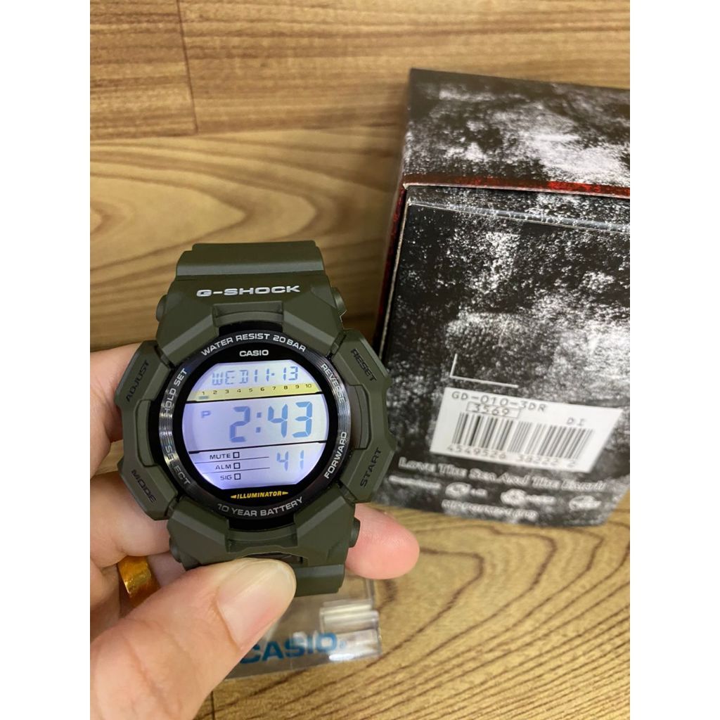 ปรับให้เข้ากับนาฬิกาสปอร์ต g-shock GD-010 GD-010-3 WATCH / GD010-3 สายนาฬิกาเรซิน K378