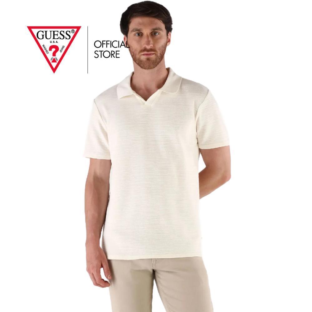 GUESS เสื้อโปโลผู้ชาย รุ่น M5BP72KH510 สีขาว