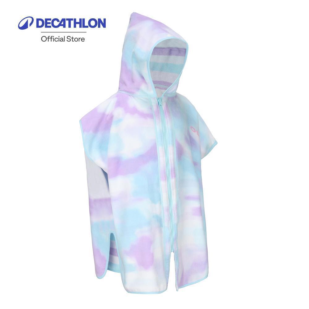 Decathlon Poncho Zip 500 Junior Tie Dye เสื้อพอนโชมีซิปสำหรับเด็ก รุ่น 500