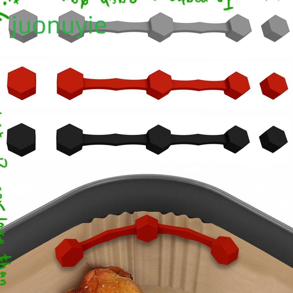 JUONUYIE Air Fryer Magnet หัวเข็มขัดซิลิโคน, ป้องกันการเผาไหม้ Safely Lock Air Fryer Magnets คลิป, แม่เหล็กหม้อทอดอากาศแบบใช้ซ้ําได้ทนความร้อนแบบถอดได้