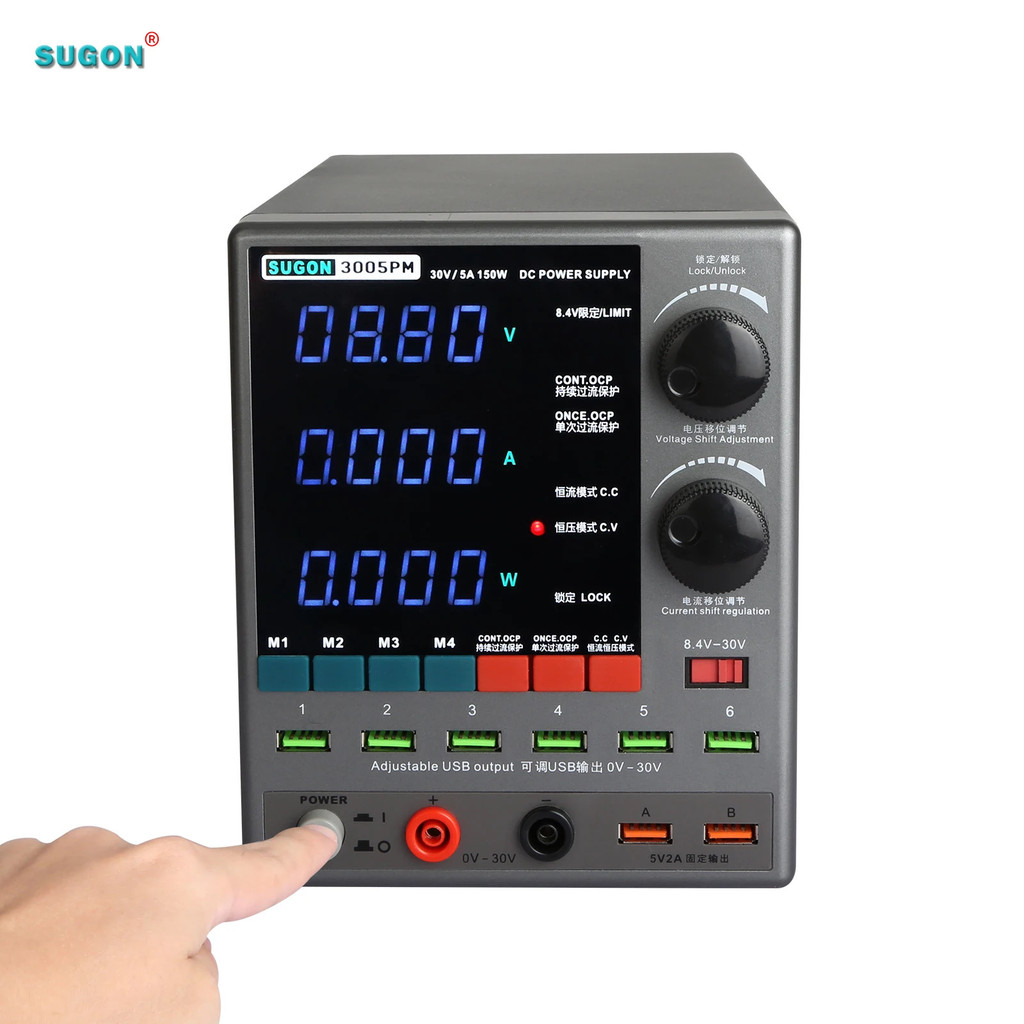 อุตสาหกรรม 30V 5A Sugon 3005PM แหล่งจ่ายไฟ Switching Power Supply สําหรับซ่อมโทรศัพท์มือถือ
