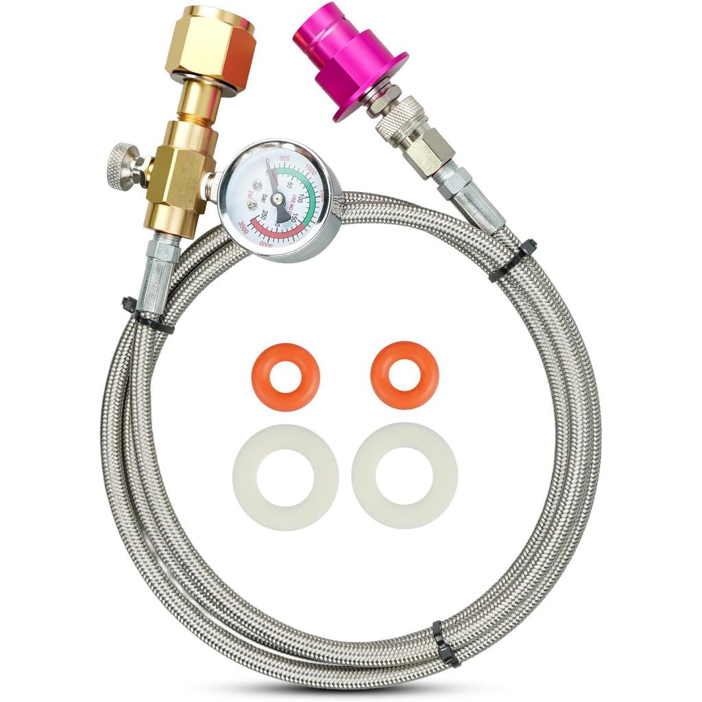1.5M โซดา Maker อะแดปเตอร์ท่อชุด Fit สําหรับ Terra DUO Art Gaia Series Co2 อะแดปเตอร์ถัง CGA320 QD/Tr21
