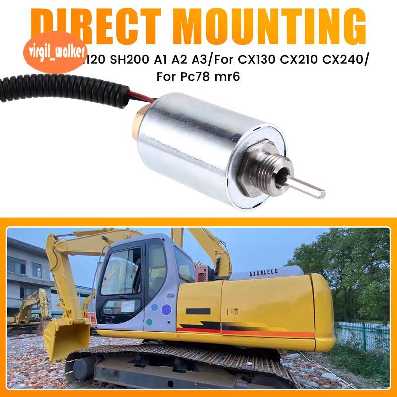 Rotary Solenoid วาล์ว LL00068 Excavator สําหรับ SH120 SH200 A1 A2 A3 สําหรับกรณี CX130 CX210 CX240 P