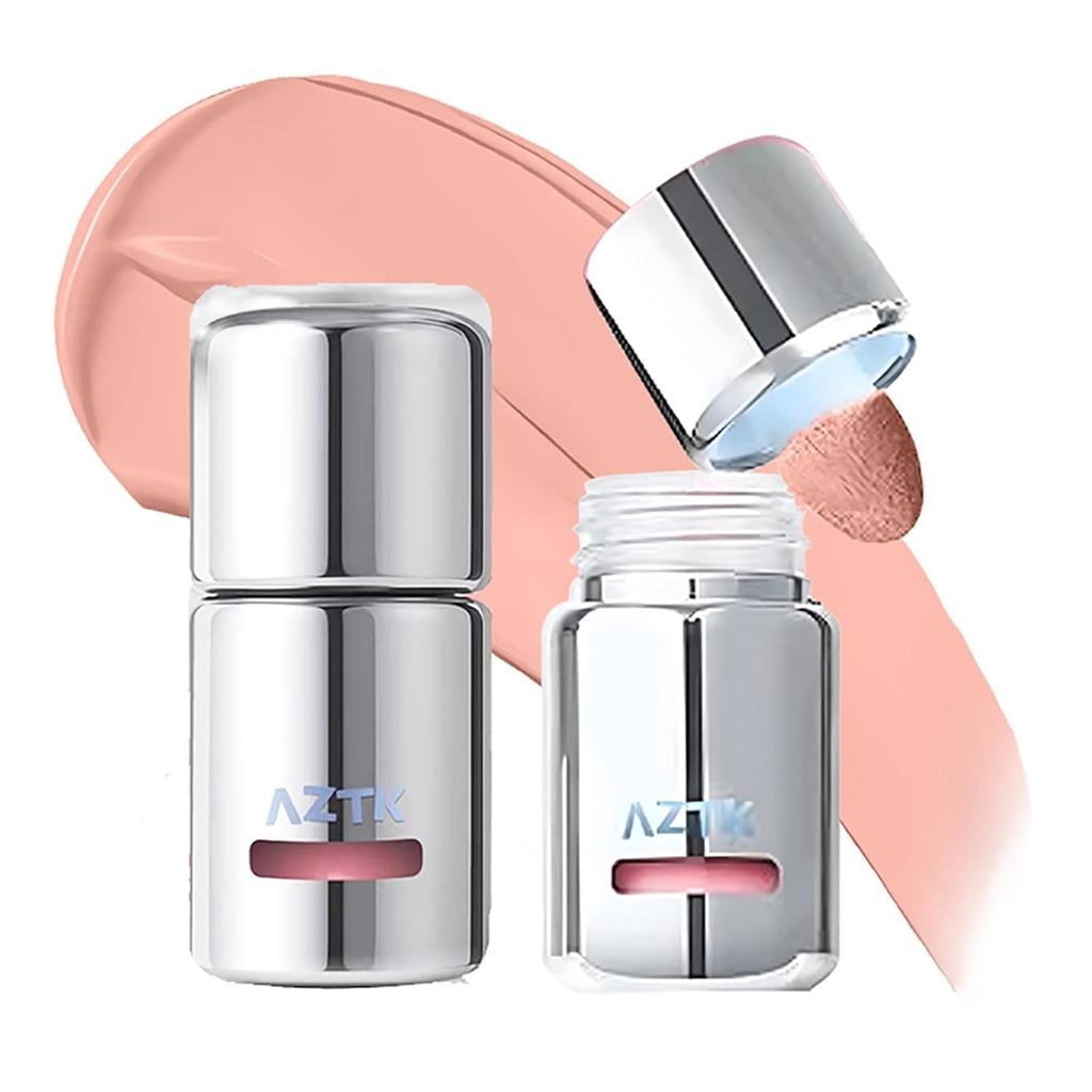 AZJelly Color Liquid Blush บลัชออนเนื้อแมทเนื้อบางเบา มาพร้อมแปรงฟองน้ํา 7 สีสําหรับการสร้างรูปหน้า 