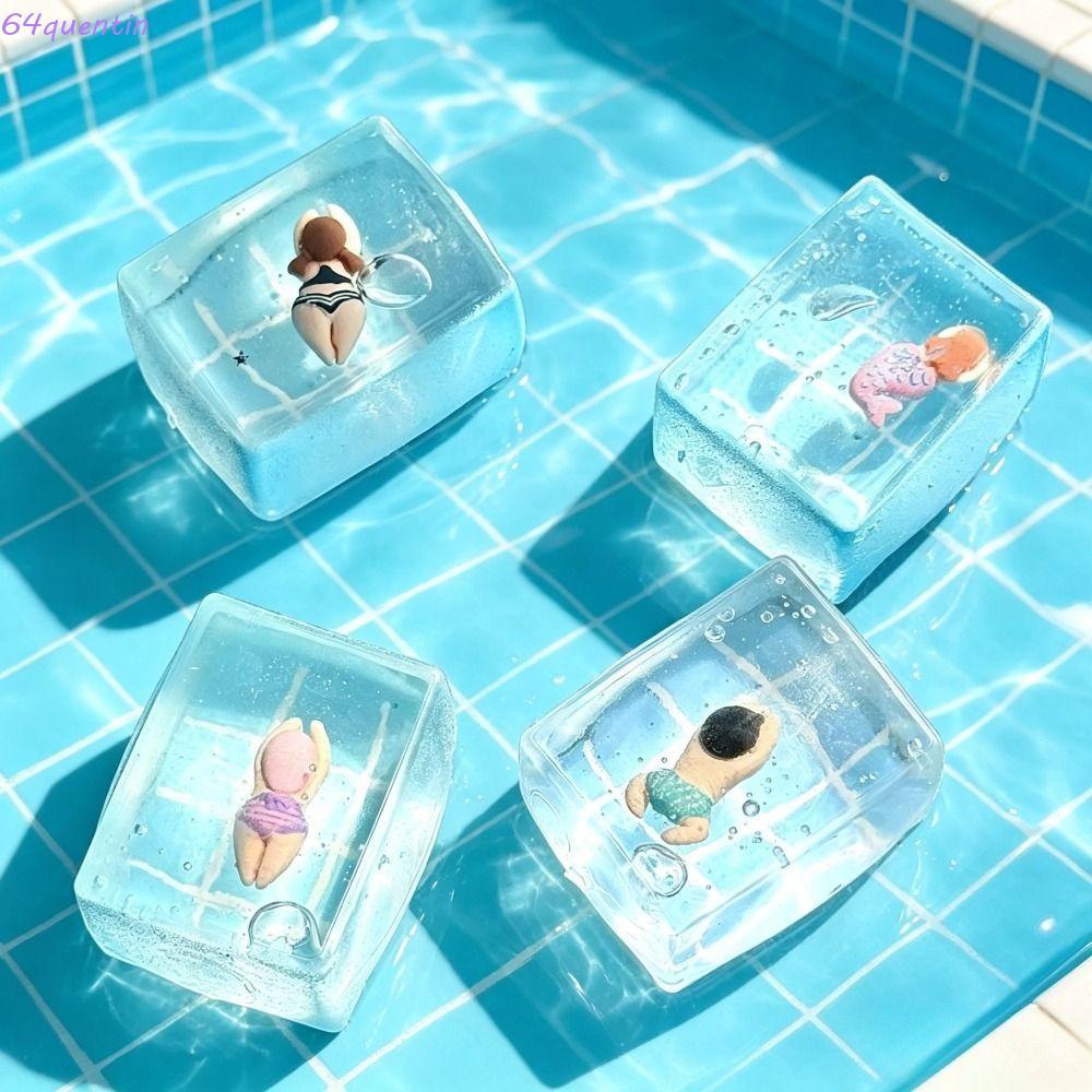 QUENTIN สระว่ายน้ําบีบของเล่น,วัสดุนุ่มช้า Rising Maltose ของเล่นบรรเทาความเครียด, Fidget Toy Soft Squishy ช้า Rebound Mochi Squishy ความเครียดบรรเทาฤดูร้อนของขวัญ