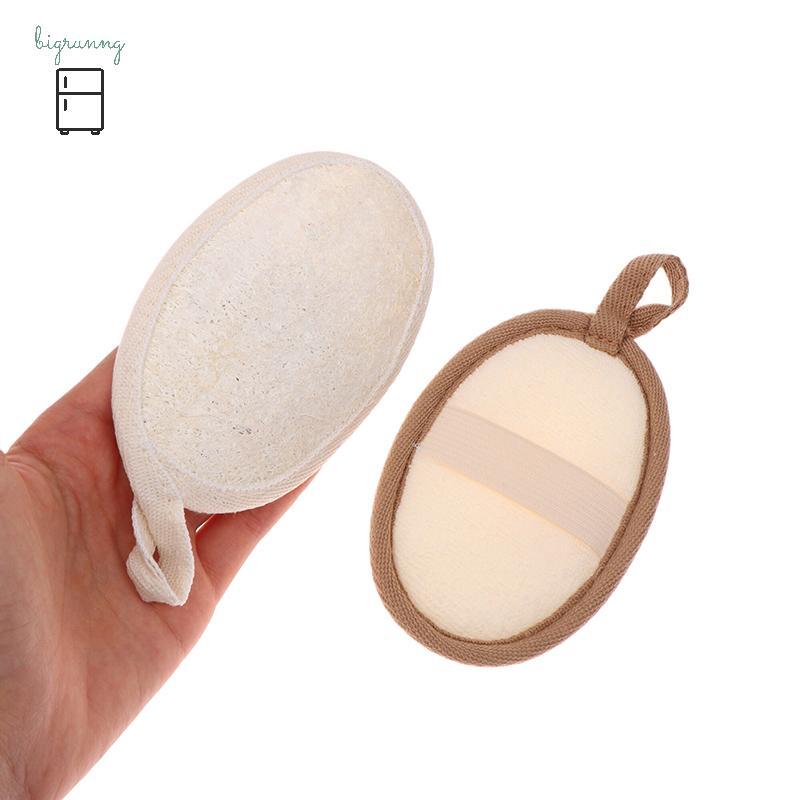 [BRN] ธรรมชาติ Loofah Body Scrubber Bath Exfoliating Sponge Soft Shower Brush Cleaner Pad Exfoliator Shower Puff Body Skin Care Tool TH