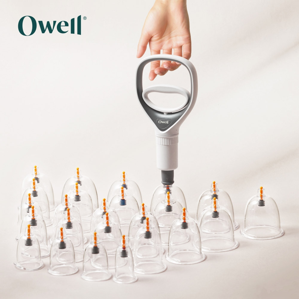 Owell Korea 24Cups Premium Buhang Cupping Full Set Therapy Body Healthy Massage